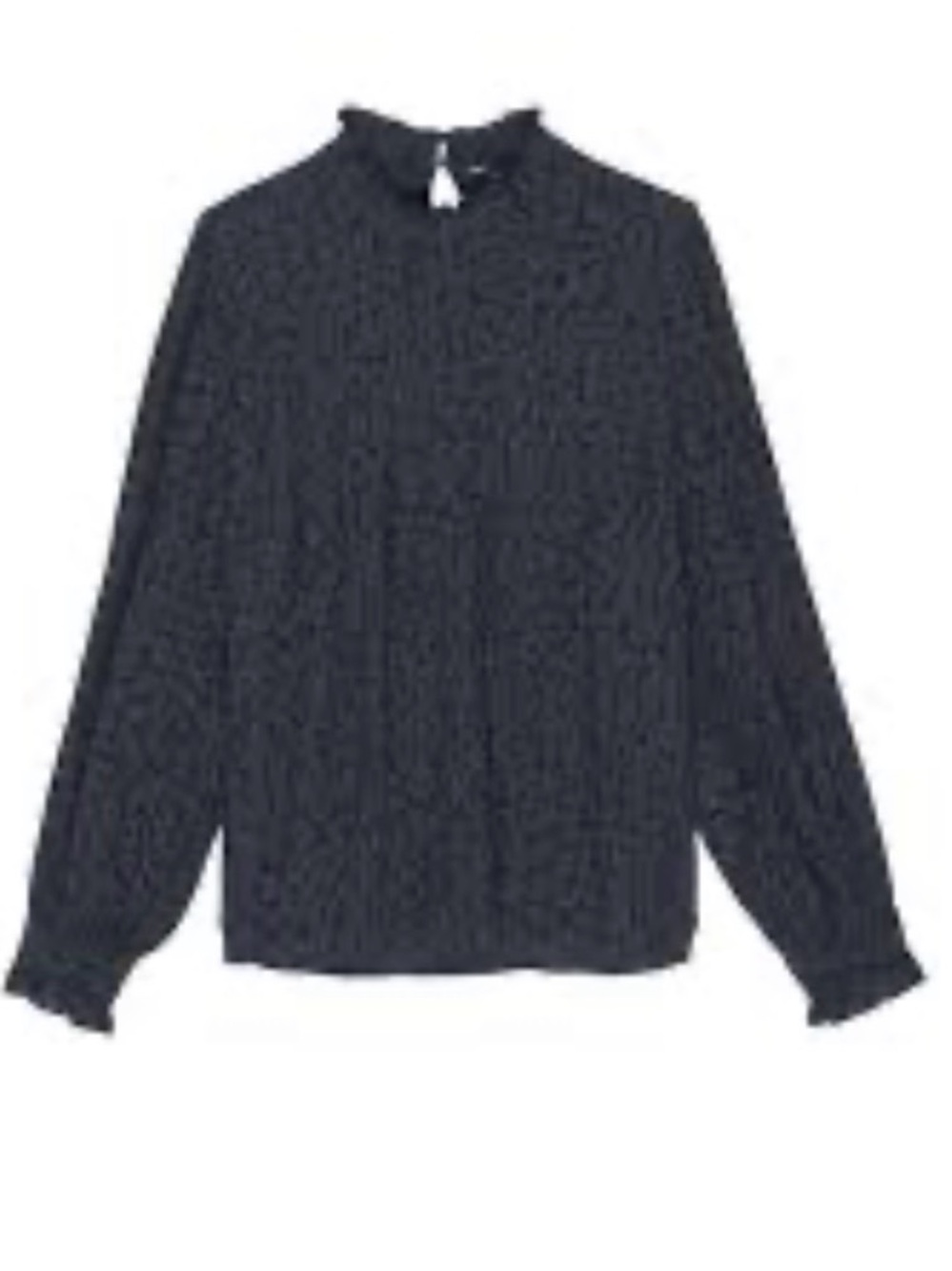 Rails Ariana charcoal batik cheetah Long-Sleeve blouse Shirt size M 8-10